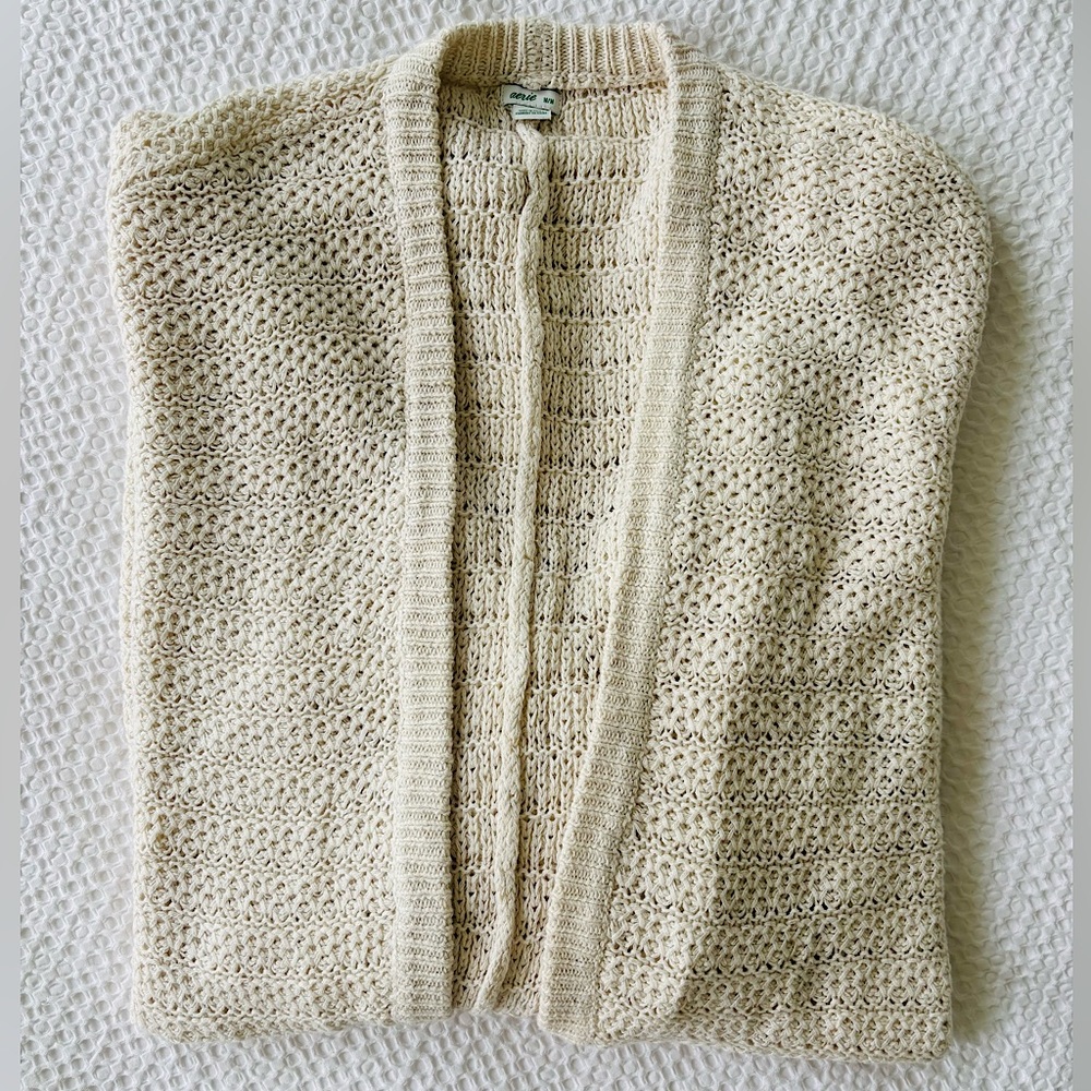 Aerie open-front lightweight dolman sleeve cocoon sweater